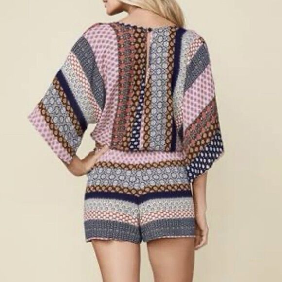 Venus Colorful Geometric Print Romper with Pockets Women’s Size S - Picture 13 of 13